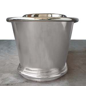Baignoire en cuivre finition nickel intérieur et extérieur, faite à la main, autoportante, baignoire de luxe, décoration de salle de bain vintage - Product Image 2