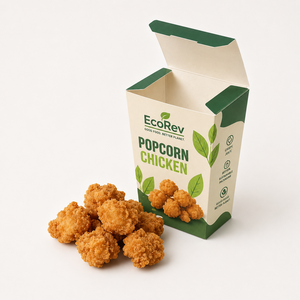 Caja para Alitas de Pollo Frito Desechable, Biodegradable y Ecológica con Logotipo Personalizado, Embalaje a Prueba de Aceite para Comida Rápida para Llevar - Product Image 2