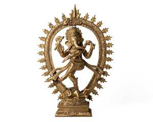 Grande statue de dieu en laiton |   Dieu hindou de la chance, décoration de temple domestique - Product Image 1