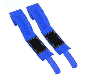 Correas ajustables azules para levantamiento de pesas con cierre de gancho y bucle, soporte antideslizante para entrenamiento de fuerza, unisex - Product Image 1