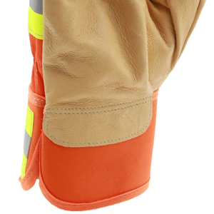 Guantes de Seguridad de Alta Visibilidad Reflectantes Antideslizantes de Cuero Resistentes al Viento para Trabajo al Aire Libre Unisex Invierno - Product Image 5