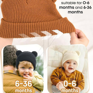 Chapeau pour bébé fabriqué au Pakistan, design unisexe, tissu doux au toucher, protection de la tête, idéal pour la maison et les voyages - Product Image 5