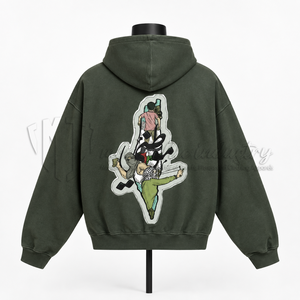 Sudadera con Capucha Personalizada para Hombre, Sudadera Holgada de Estilo Urbano Unisex con Estampado Gráfico Frontal - Product Image 2