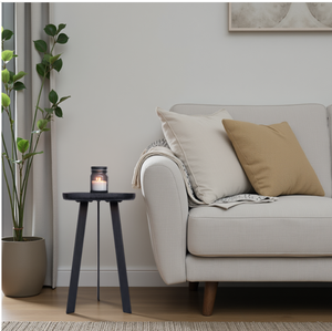 Modern Round Side <b>Table</b> Metal Legs Accent Dining <b>Table</b> Minimalist <b>Wooden</b> <b>Top</b> Furniture for Home Hotel - Product Image 6