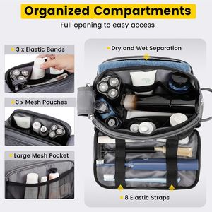 Borsa da Viaggio Impermeabile Vorspack per Cosmetici e Accessori, Grigia - Ottima Idea Regalo - Product Image 3