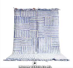 Alfombra Beni Ourain Marroquí Única Hecha a Mano, Alfombra Beni Ourain Boho Marroquí Albertina, Alfombra de Lana Anudada a Mano por ITHL - Product Image 1