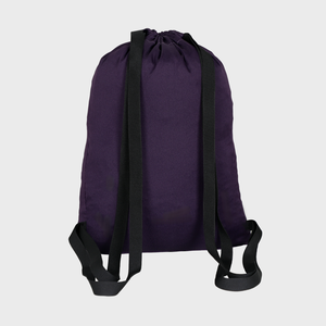 Arctic Fox Drawstring <b>Backpack</b> for <b>Kids</b> Dull Purple Jute Beach Bag with Custom Logo Sporty Style for Girls and <b>Boys</b> - Product Image 5