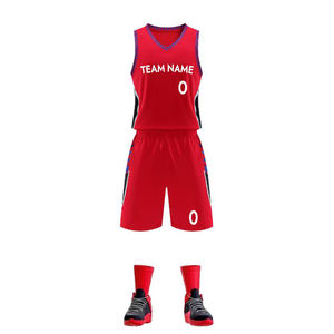 Ensemble de maillot de basket sans manches unisexe violet, short et chaussettes, 100% coton, léger, séchage rapide, design sportif pour adultes, été - Product Image 6