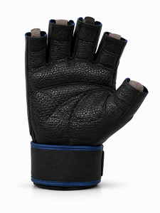 Custom Logo Unisex Leather Fitness Gloves <b>Half</b> Finger Weight Lifting Non <b>Slip</b> Breathable Gym Training Body Building 0.5kg Fasten - Product Image 3