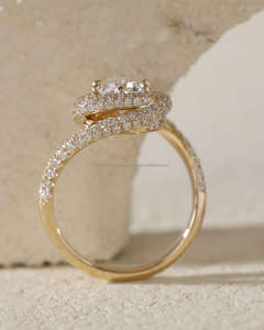 Anillo de Boda Clásico para Mujer con Diamante Cultivado en Laboratorio de 2 Quilates, Corte Brillante Redondo, Engaste de Garras, Oro Amarillo de 14 Quilates, Rodio, Certificado IGI - Product Image 2