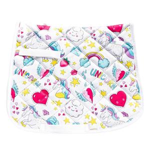 ชุดยูนิคอร์นแผ่นรอง Matchy,ชุดแผ่นอานระเหิด Schabracke พร้อมสายโพลีเอสเตอร์สีดำซับในไม้ไผ่ - Product Image 6