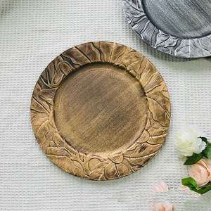 Assiette de présentation d'inspiration vintage, base élégante pour dîner, idéale pour la mise en table des banquets et des hôtels - Product Image 3