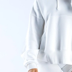 Novedad en High Street: Sudadera con Capucha Personalizada con Logotipo Frontal, al por Mayor, para Mujer, Elegante, Holgada, de Color Sólido, Cómoda, para el Invierno - Product Image 6