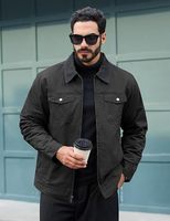 Veste d'hiver pour homme en polyester matelassé avec fermeture à boutons et rembourrage en coton