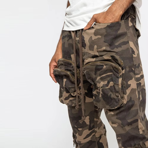 Pantalon cargo homme de haute qualité, tissu respirant, couleur unie, taille mi-haute - Vente en gros, pantalon cargo homme personnalisable et tendance - Product Image 5