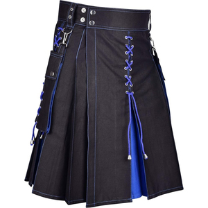 Modern Men's Scottish Utility Kilt Made From Cotton Jeans Fabric Offering Function Style And Durability In One Design - Product Image 6