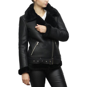 Veste en cuir pour femmes de haute qualité, vente en gros, design personnalisé, manches longues, respirante, vêtements de rue, veste en cuir pour femmes - Product Image 3