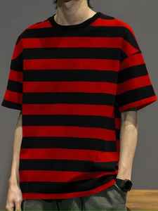 Camiseta de Última Moda para Hombre, Estilo Holgado con Hombros Caídos, 100% Algodón, Ajuste Relajado, Personalizable, Transpirable, para Uso Diario y de Verano - Product Image 3