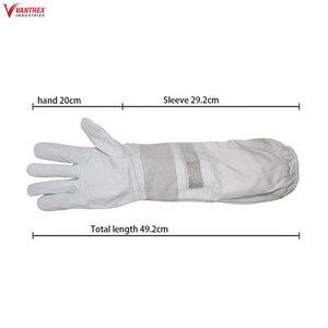 Customized Breathable Beekeeper Protection Beekeeping <b>Gloves</b> High Quality Leather Bee Keeping <b>Gloves</b> - Product Image 2