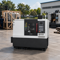 Mesin Bubut Logam CNC Presisi Industri CKD46 dengan Bantalan Miring dan Lubang Spindle 56mm