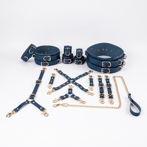 Bulk Genuine Leather Restraints 16Pcs Sets High Quality <b>Bondage</b> <b>Kit</b> Full Grain Fetish Restraints Sets RTTS-0005 - Product Image 5