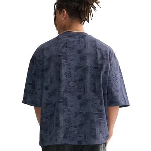 Camisetas de Hombre Oversize con Textura Vaquera 100% Algodón, Estilo Casual y Desgastado, con Logotipo Personalizado, Nueva Colección - Product Image 4