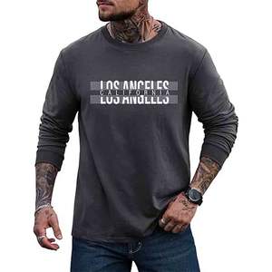 T-shirt graphique pour homme, imprimé décontracté, extensible, manches courtes, col rond, 100% coton biologique peigné, personnalisable, respirant - Product Image 1