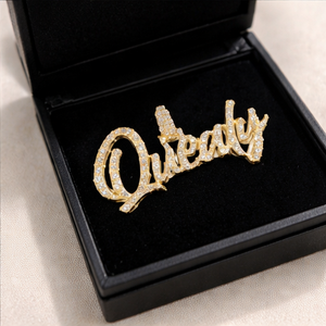 สร้อยคอเด็กแบบมินิมอลทองคำแท้ 10K ดีไซน์ทันสมัย ประดับเพชรเลี้ยงในห้องปฏิบัติการ พร้อมจี้ตัวอักษรชื่อสั่งทำได้ - Product Image 2