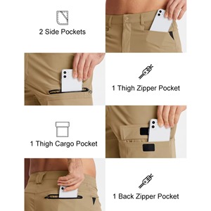 Pantalones Cortos Chino para Hombre, Corte Slim Fit, Casuales, de Algodón Elástico, para Viajes, Aire Libre, Oficina y Uso Diario - Product Image 3