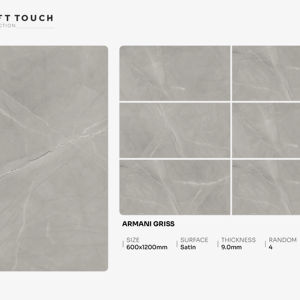 กระเบื้องพอร์ซเลนพื้นผิวซาตินพรีเมียม ขนาด 600x1200 มม. กระเบื้องปูพื้นและผนังขนาดใหญ่ สำหรับตกแต่งบ้านสมัยใหม่และงานออกแบบตกแต่งภายในเชิงพาณิชย์ - Product Image 1