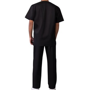 Uniformes Médicos Unisex para Hospital, Trajes de Enfermería con Cuello Mao, Manga Corta, 100% Algodón, Sin Costuras, Detección de Agujas, Personalizables - Product Image 2