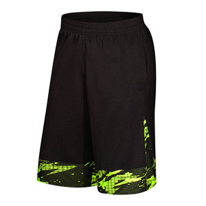Men's Black Mesh Basketball Shorts With Purple Print Elastic Waist Breathable Sport Wear Regular Fit All Seasons - Product Image 3