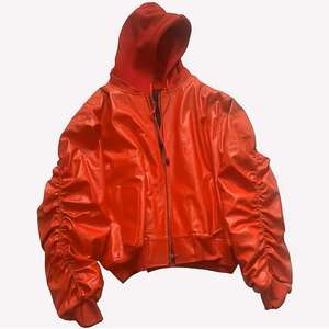 Chaqueta Bomber Personalizada NESTA SPORTS para Hombre, Chaqueta de Motociclista de Cuero PU Cortavientos, Chaqueta Urbana de Alta Calidad - Product Image 3