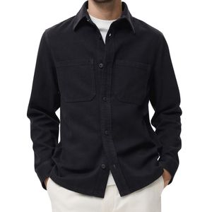 Veste en jean délavée bleu clair pour homme, 100% coton, boutons métalliques, coupe décontractée, style vintage, col rabattu - Product Image 5