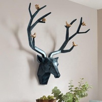 Sculpture de tête de cerf en métal luxueuse personnalisée, design scandinave, écologique, durable, art rustique, décoration murale, décoration intérieure
