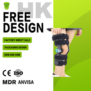 Protector de rodilla articulado OA de espuma laminada ecológica, superventas, negro, con protección para la espinilla - Product Image 1