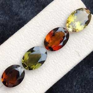 ZUBEDA GEMS JEWELRY Pierre précieuse naturelle tourmaline multicolore taille ovale facettée 2,00 carats, claire à la loupe, pierre libre pour la fabrication de bijoux - Product Image 3