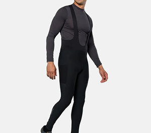SPRINT SPORTS Cuissard de cyclisme ajusté noir pour homme, long, anti-humidité, en Spandex et Nylon, pour adulte - Product Image 1