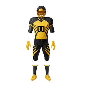 Vente en gros d'uniformes de football américain pour hommes sur mesure, 100% polyester, séchage rapide, service OEM - Product Image 2