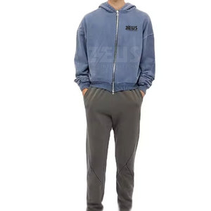 Sweat-shirts à fermeture éclair décontractés en coton mélangé pour hommes, confortables pour l'hiver - Product Image 2