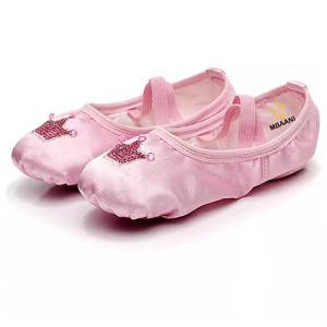 MBAANI – chaussures de ballet souples pour femmes, chaussures d'entraînement de danse plates en coton, couleur rose - Product Image 6