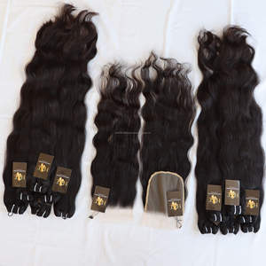 Mèches péruviennes lisses à os naturel, mèches de cheveux humains vierges avec Closure, mèches de cheveux humains crus, fournisseurs - Product Image 2
