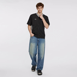 Pantalones Vaqueros de Algodón de Pierna Recta para Hombre, de Alta Gama, Personalizados, Casuales, Holgados, Lavados, Estilo Urbano, Lavado Claro - Product Image 3