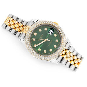 Reloj de Cuarzo con Bisel de Acero Inoxidable, Estilo Hip Hop, con Diamantes VVS y Esfera de Cristal de 20 mm con Incrustaciones de Moissanita - Product Image 3