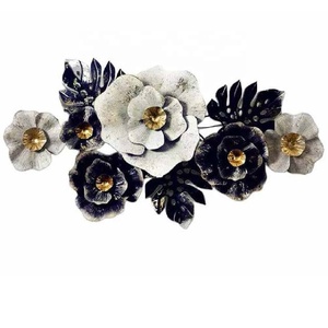 ศิลปะบนผนังโลหะสีเขียวและสีทองทำด้วยมือของตกแต่งผนังโลหะศิลปะตกแต่งผนังโลหะขายส่ง - Product Image 3