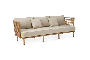 Round Rattan Coffee Table with Glass Top Outdoor Furniture Tropical Design <b>Waterproof</b> UV-Resistant PE Rattan - Product Image 5