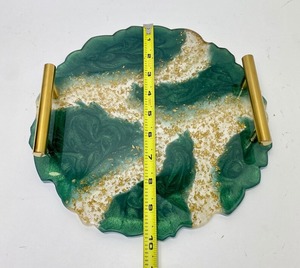 Plateau en résine de luxe, article cadeau pour les fêtes et la décoration intérieure, plateau en résine époxy artisanal, prix abordable - Product Image 3