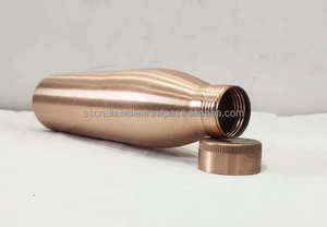 Botella de agua de cobre auténtica, fábrica para suministro directo de yoga, gimnasio, oficina o viaje, duradera y elegante con alcance global - Product Image 4