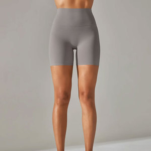 Shorts de Yoga para Mujer, Estilo Vintage, Transpirables, con Botones y Remaches, Cintura Alta, Efecto Push-Up, Leggings de Fitness para Gimnasio, Spandex/Algodón - Product Image 4