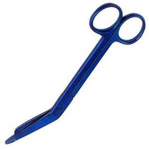 Tijeras Curvas para Vendajes Lister de Grado Médico, Diseño Simple en Color Azul, Utilizadas en Tratamientos Médicos - Product Image 5